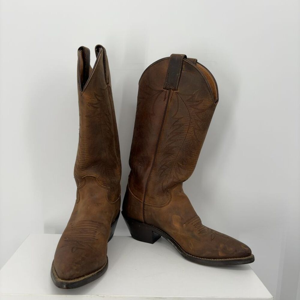 Justin Boots Leather Boots Western Cowboy Boots